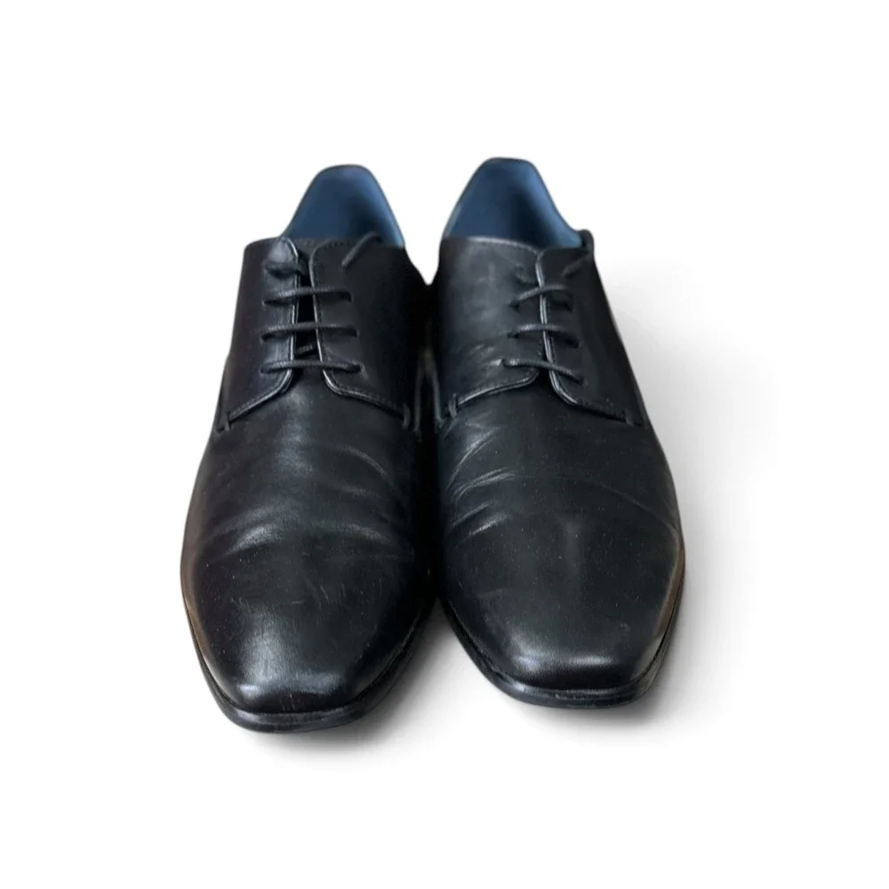 Blake McKay Fairfax Oxford Shoes NWOB SZ 10 Black Leather Lace Up Dress Shoes
